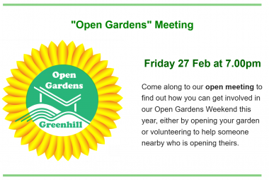 Oen Gardens Meeting 7pm on 27Feb